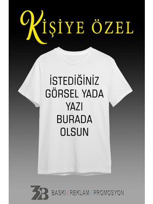 3B Baskı Reklam Promosyon Kişiye Özel Baskılı Beyaz T-Shırt