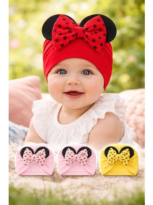 Almira Anne Bebek Mickey Mouse Desenli Kız Çocuk Penye Bone