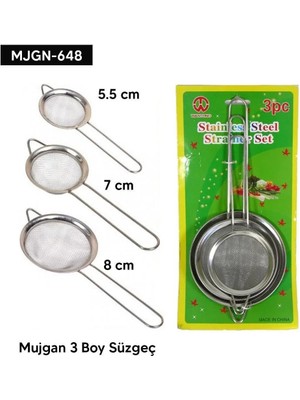 Nikaa Shop 3 Boy Süzgeç Seti