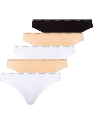 Kadın Renkli Pamuklu 5'li Paket Düşük Bel Slip Külot 67001