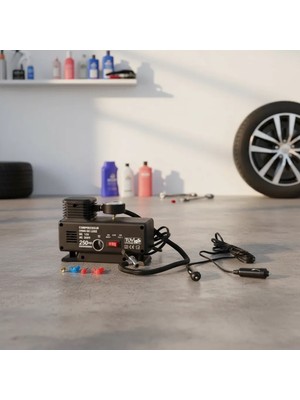 250 Psı Oto Hava Kompresörü - 220V 12V Uyumlu Yol Yardım Lastik Şişirme Pompası