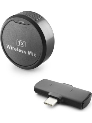 Store Mania Ieg™ Type-C Kablosuz Yaka Mikrofonu - Siyah HDX2794