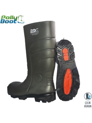 Epilons Pollyboot Vega 44 Numara Çelik Blu Çizme Poliüratan