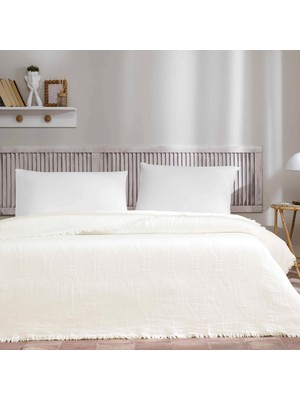 Linens Tencel Velure Pike Çift Kişilik Ekru