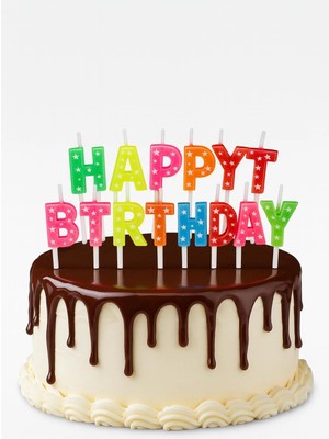 Selfbuysell Happy Birthday Renkli Mum