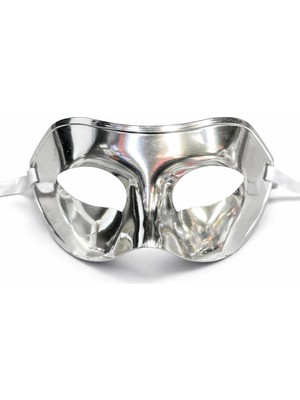 Magicool Metalize Parlak Parti Maskesi Gümüş Renk 16X7 cm