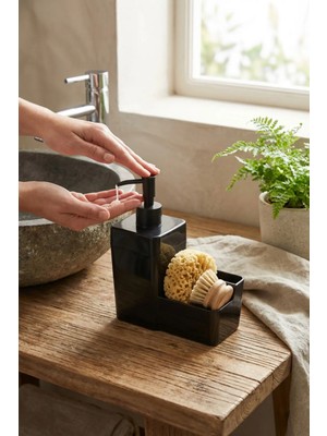 Makri Home Sıvı Sabunluk 450 ml (19X16X8 Cm) - Siyah