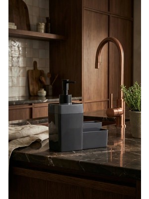 Makri Home Sıvı Sabunluk 450 ml (19X16X8 Cm) - Füme