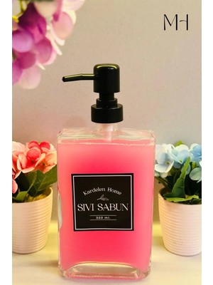 Makri Home 500 ml Modern ve Şık Tasarım Cam Sıvı Sabun & Deterjanlık