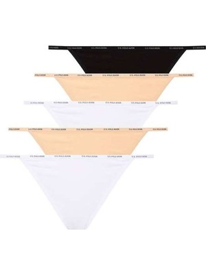 Kadın Renkli Ip Detaylı 5'li Paket V-String Tanga 67003