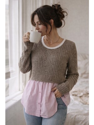 Jade Wear Sweatshirt Kazak Altı Yarım Gömlek Etek %100 Pamuk Gömlek Uzatma Aparatı