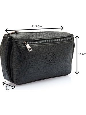 Westpolo Vegan Deri Unisex El Portföyü - Siyah