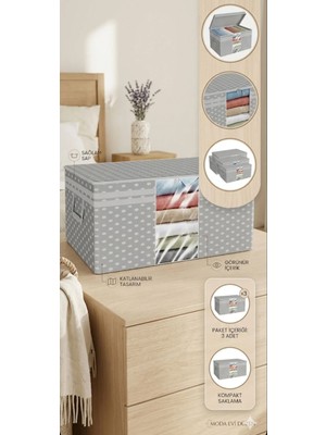 Modern 3'lü Pencereli Çok Amaçlı Hurç Seti