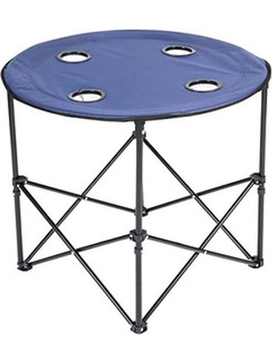 1 Adet Escamp Katlanır Kumaş Yuvarlak Sehpa 70 x 62 cm