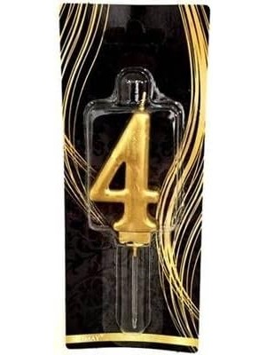 - 4 Yaş Altın Pasta Mumu