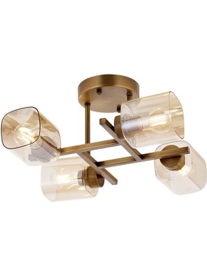 AR-60271-4E Eskitme Kaplama Modern Avize E27 Metal Cam 44CM