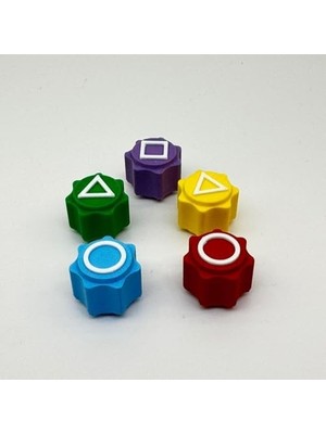 Gonggi Geleneksel Kore 5 Taş Oyunu, Gonggi Kore Geleneksel Oyun, Renkli Oyun Parçaları 5 Taş Oyunu