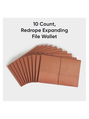 Redrope Genişleyen Dosya Cüzdanı, Genişleyen Dosya Düzenleyici, Belgeler Için Akordeon Klasörü, Flap/kordon Kapatma, 5-1/4 "genişletme, Yırtılmaya Dayanıklı, Yasal Boyut, Kutu Başına 10 (71111)