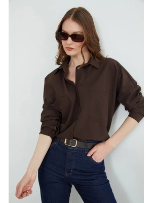 FullaModa Basic Çift Cepli Gömlek