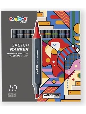 Plus Marker Çift Tarafli Çizim Kalemi 10 Renk