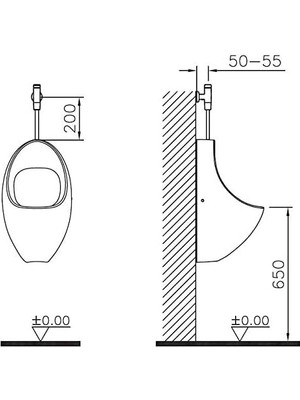 310-2521 Pisuvar Yıkama Sistemi Sıva Üstü Set 2/4 L Krom