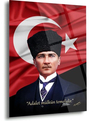 Shiny Art Atatürk Adalet Sözü Cam Tablo – ATA264