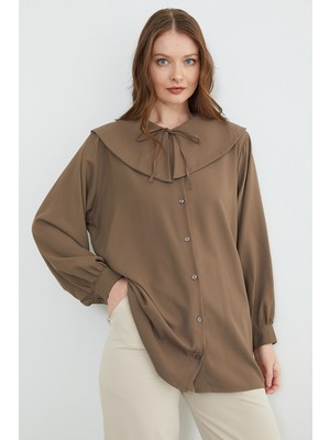 FullaModa Fullamodest Bebe Yaka Balon Kol Tunik