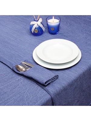 Taşlanmış Denim Pamuk Runner