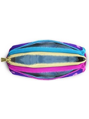 Mor Üç Gözlü Kalemlik Kalem Çantası - Kız Çocuk