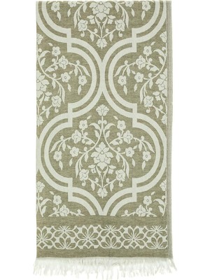 Yeşil Damask Desen Pamuk