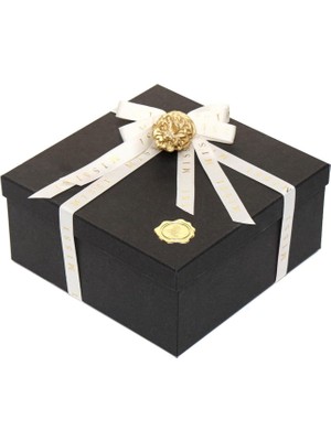 Siyah Dekoratif Sıvama Hediye Kutusu