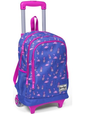Yaygan Işıklı Tekerlekli Ilkokul Çantası - Mavi - Kız Çocuk