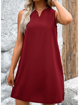 Livizmir Moda Kadın Askılı V Yakalı Geniş Kesim Detaylı Kısa Janjan Krep Elbise