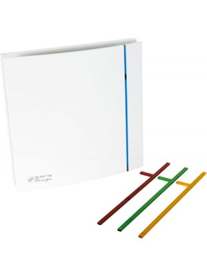 Soler&Palau Silent 200 CZ Design Beyaz Sessiz Dekoratif Domestik Banyo Fanı 35 dB(A) 175 m3/h Değiştirilebilir Renk Şeritli