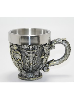 DS LLC Ieg™ Şövalye Kabartmalı Paslanmaz Çelik Kupa Bardak DCLLS-RSTK345