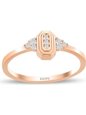 Keops Pırlanta Elegant Rose Baget Yüzük- DİA1100560