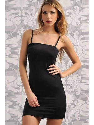 Aria's Closet Arias Closet Mikropolyamid Kumaşlı Askıları Çıkabilen Straplez Kısa Elbise Altı Kombinezon