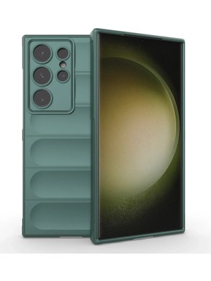 Nexgen Samsung Galaxy S24 Ultra Kılıf Optimum Silikon - Koyu Yeşil