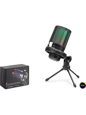 Emh Store Profesyonel Rgb Mikrofon 192 Khz / 24 Bit Type-C - Siyah ME6S