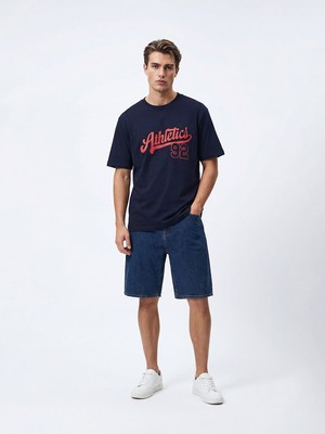 LTB Varsity Baskılı Lacivert T-Shırt