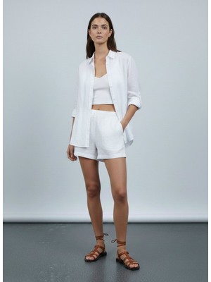 LTB Uzun Kollu Basic Düğmeli Beyaz Gömlek