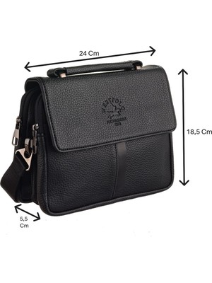 Westpolo Vegan Deri ve Fonksiyonel Erkek Omuz Çantası - Siyah Şık Tasarım ve Kullanım Kolaylığı