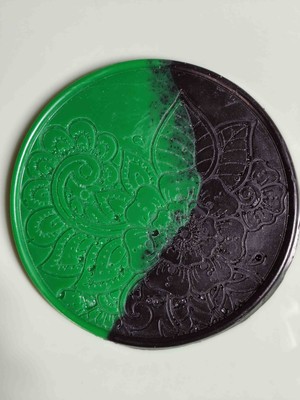 Miina Aksesuar Epoksi Reçine Çeşitli Renkli Dekoratif Bir Bardak Altlığıdır