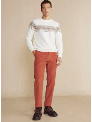 Brooks Brothers Normal Bel Normal Paça Standart Kiremit Erkek Pantolon BBFW24MPT019