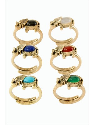 Zero Land Storozal Fil Doğaltaşlı Otk Yüzük - Akik