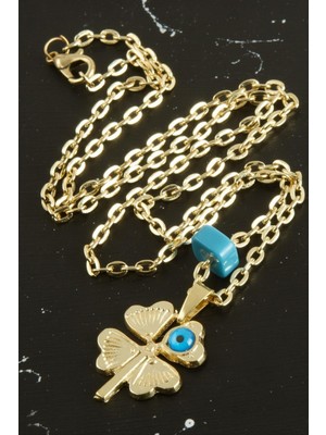 Zero Land Storozal Yonca Uçlu Kolye - Sarı