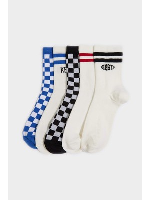 DeFacto 5'li Pamuklu Uzun Çorap Erkek Çocuk G2036A8NS