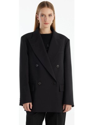 Ted Baker Oversized Siyah Kadın Ceket TBWRJC1018-1