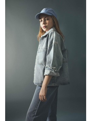 DeFacto Jean Ceket Kız Çocuk H2229A826SP
