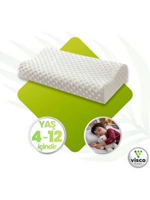 Visco Planet Visco Ortopedik Çocuk Yastığı Boyun Destekli Terletmeyen Ergonomik Uyku Yastığı